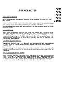 Service Notes Diagram and Parts List for 7319  Porter Cable Laminate Trimmer